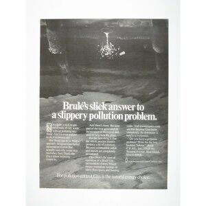 American Gas Association Answer To A Slippery Pollution Vintage Print Ad 1970s